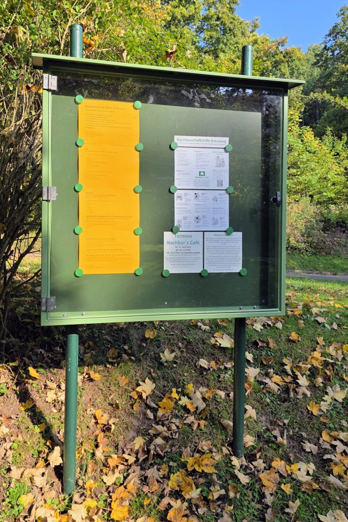 Schaukasten in Sandbach